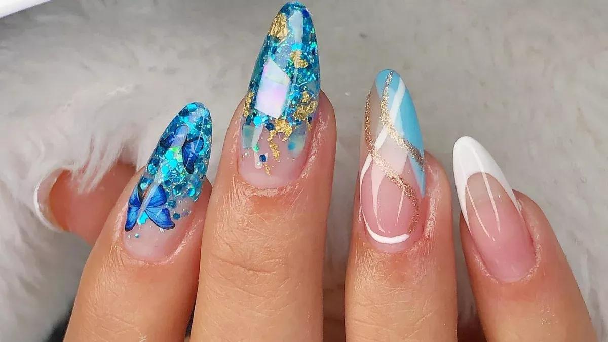 unha decorada em gel e acrílico