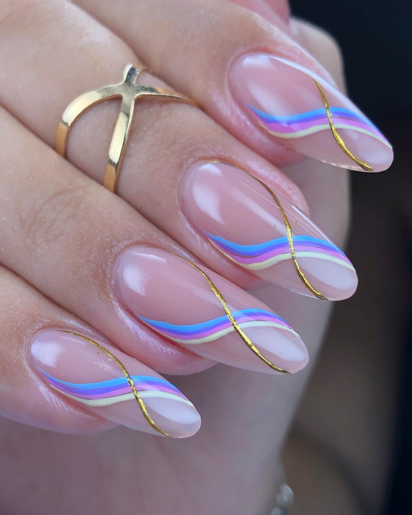 unha acrigel com glitter