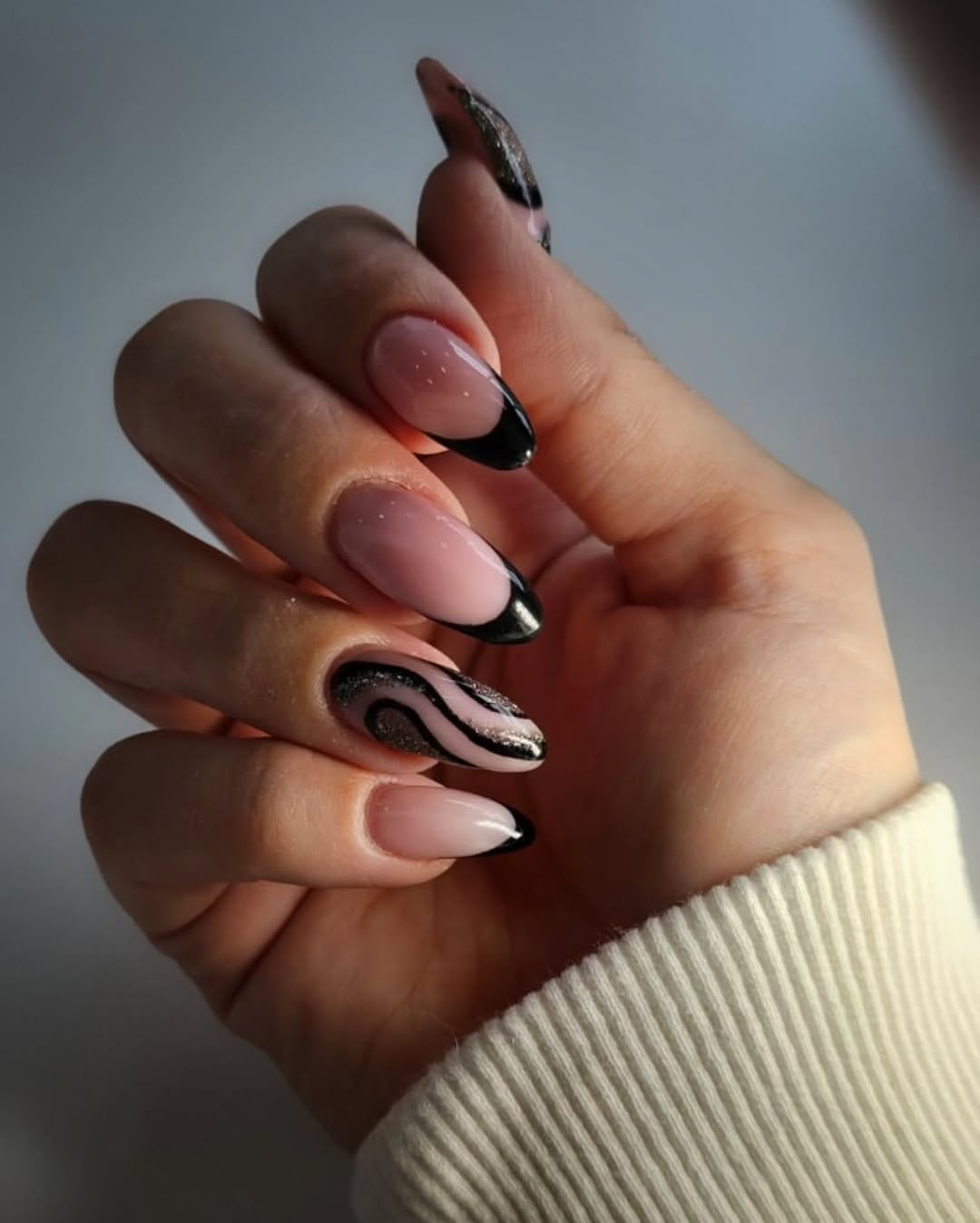 esmaltação francesinha preta