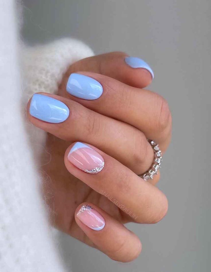 cores que combinam com unha azul bebê