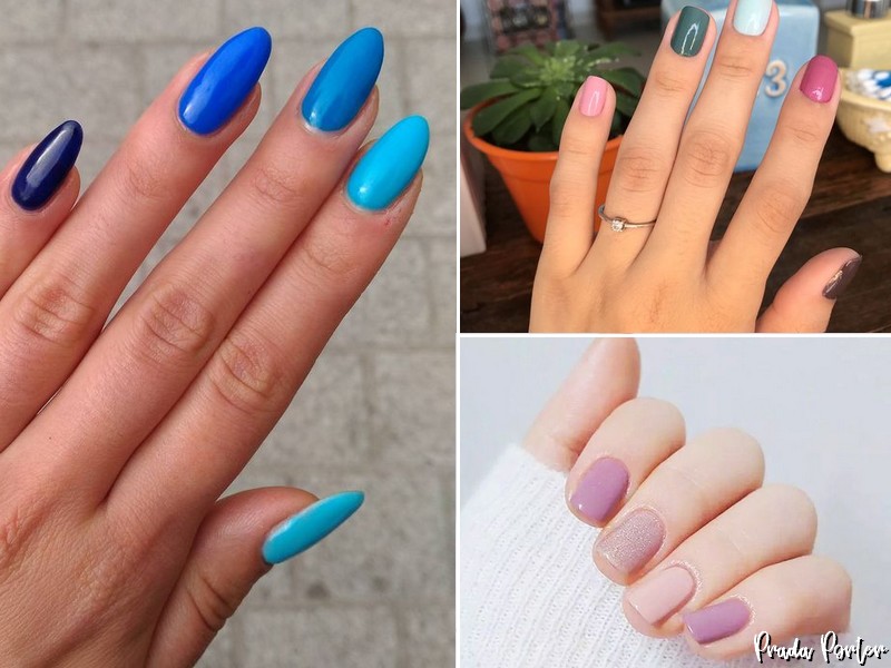 unhas multicoloridas