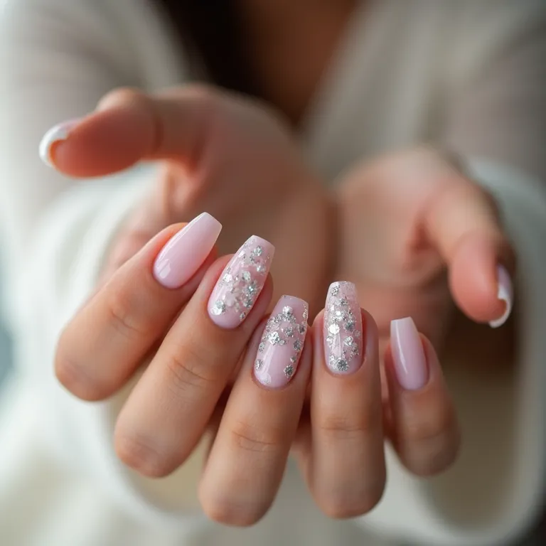 unhas de gel românticas e discretas