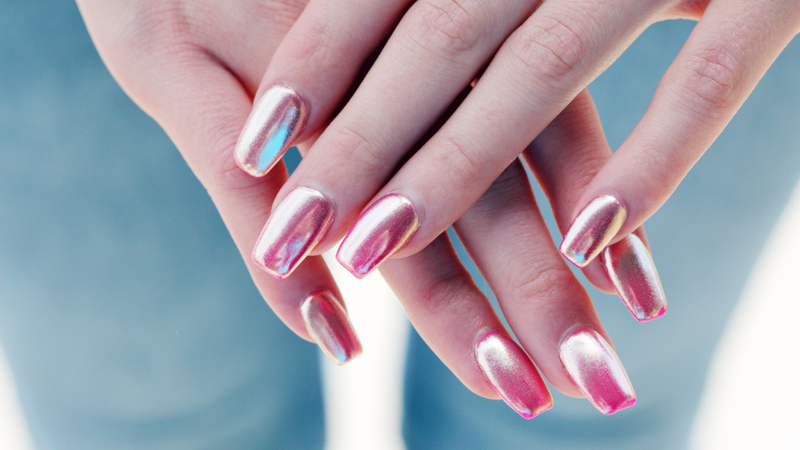 unha de gel decorada bailarina rosa