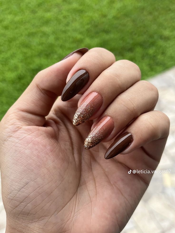 unha de gel chocolate