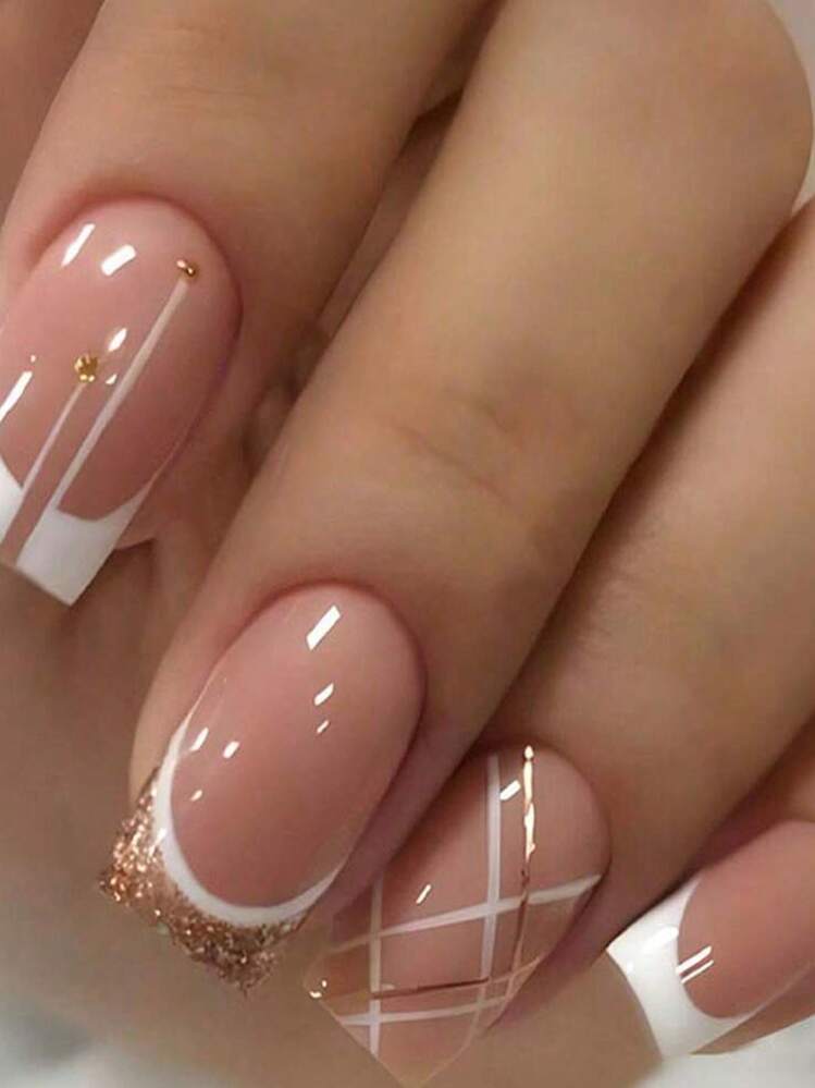 unha de gel marrom escuro