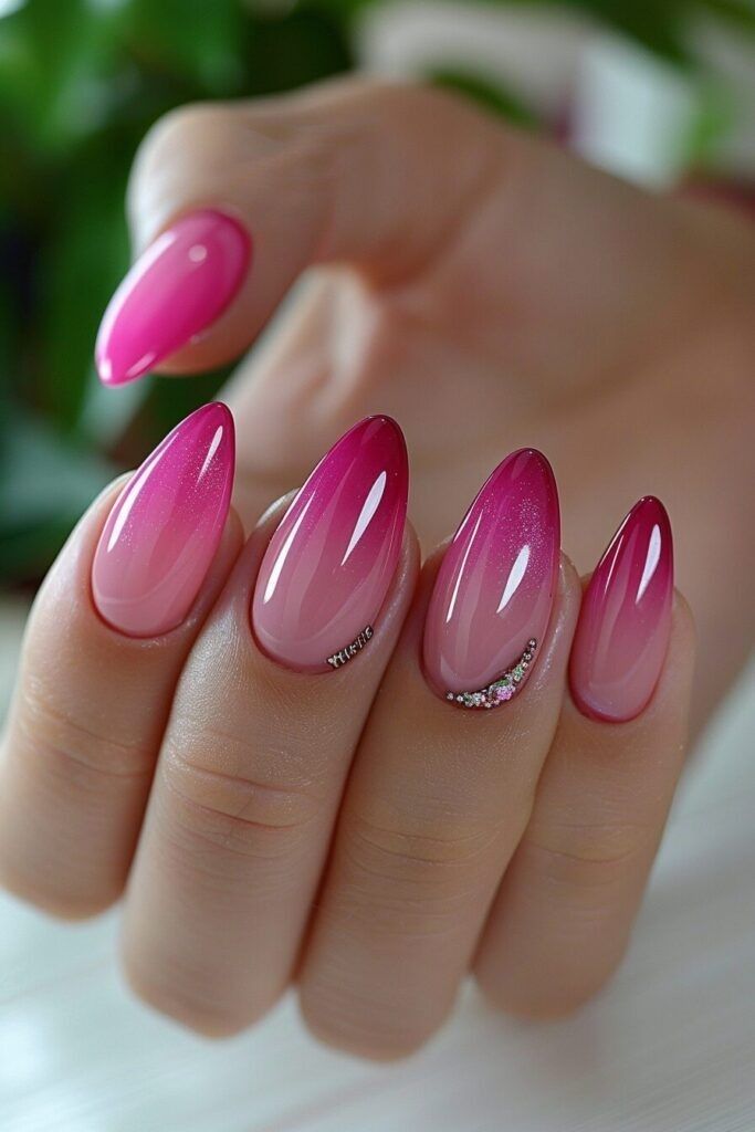 unha de gel rosa francesinha