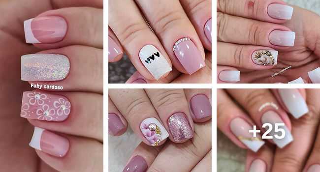 nail art nude elegante