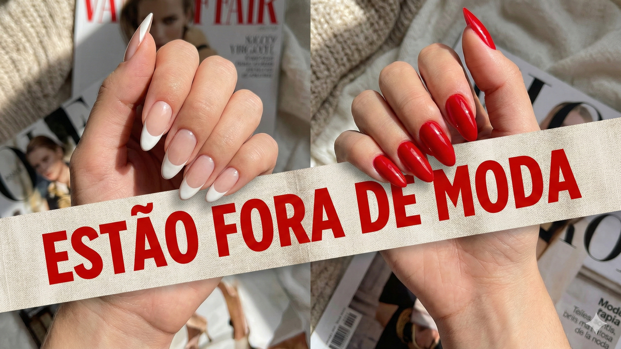 unha vermelha cat eye