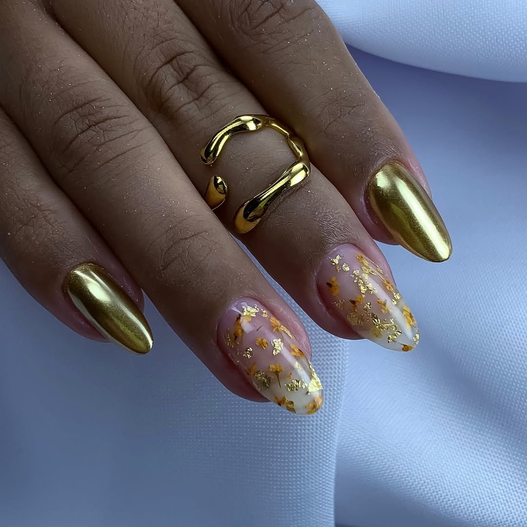 unha encapsulada glitter madrepérola