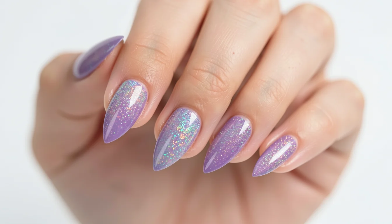 unha encapsulada fibra de vidro glitter