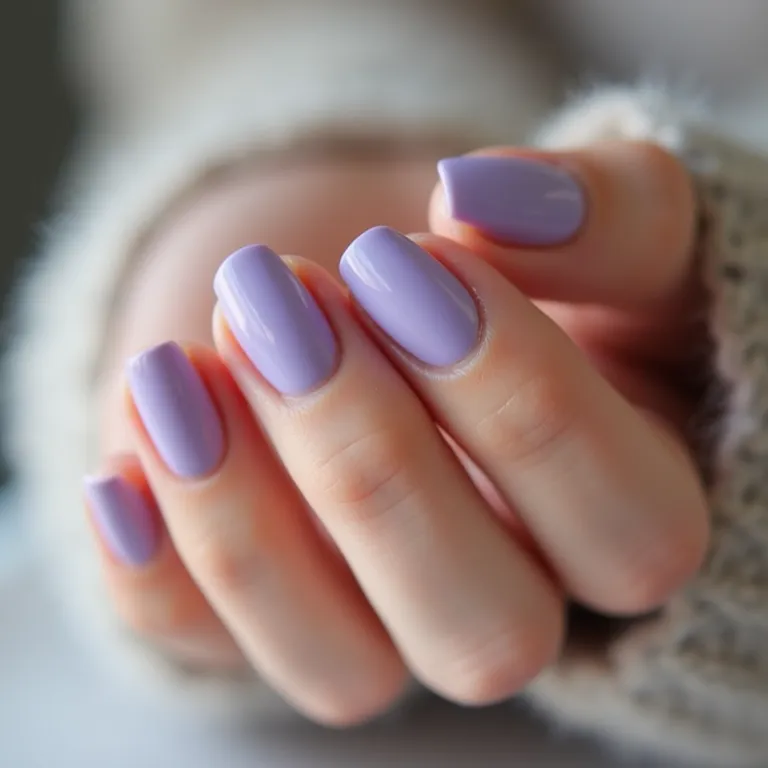 unha lilás e roxo decorada