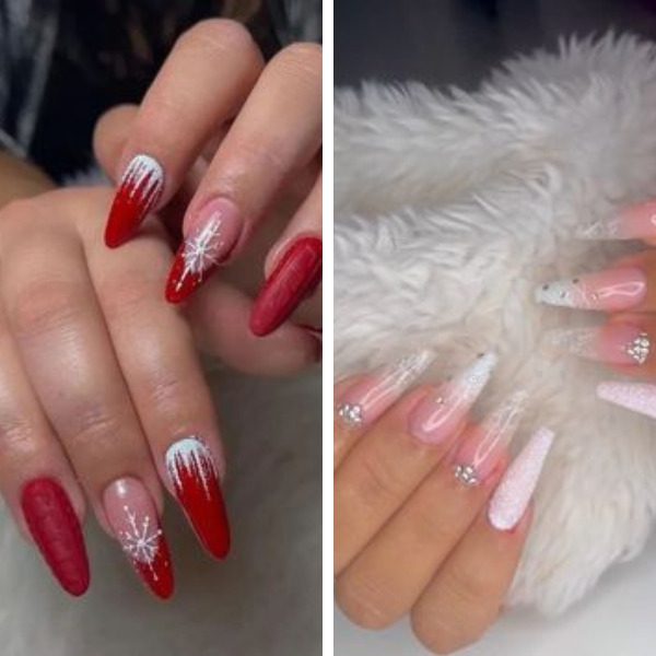 unhas douradas para virada