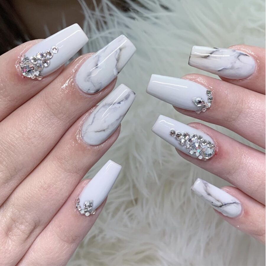 nail art ano novo simples
