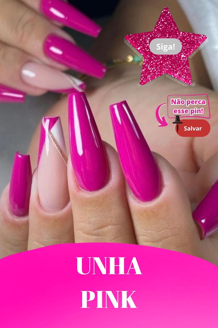 unha rosa pink