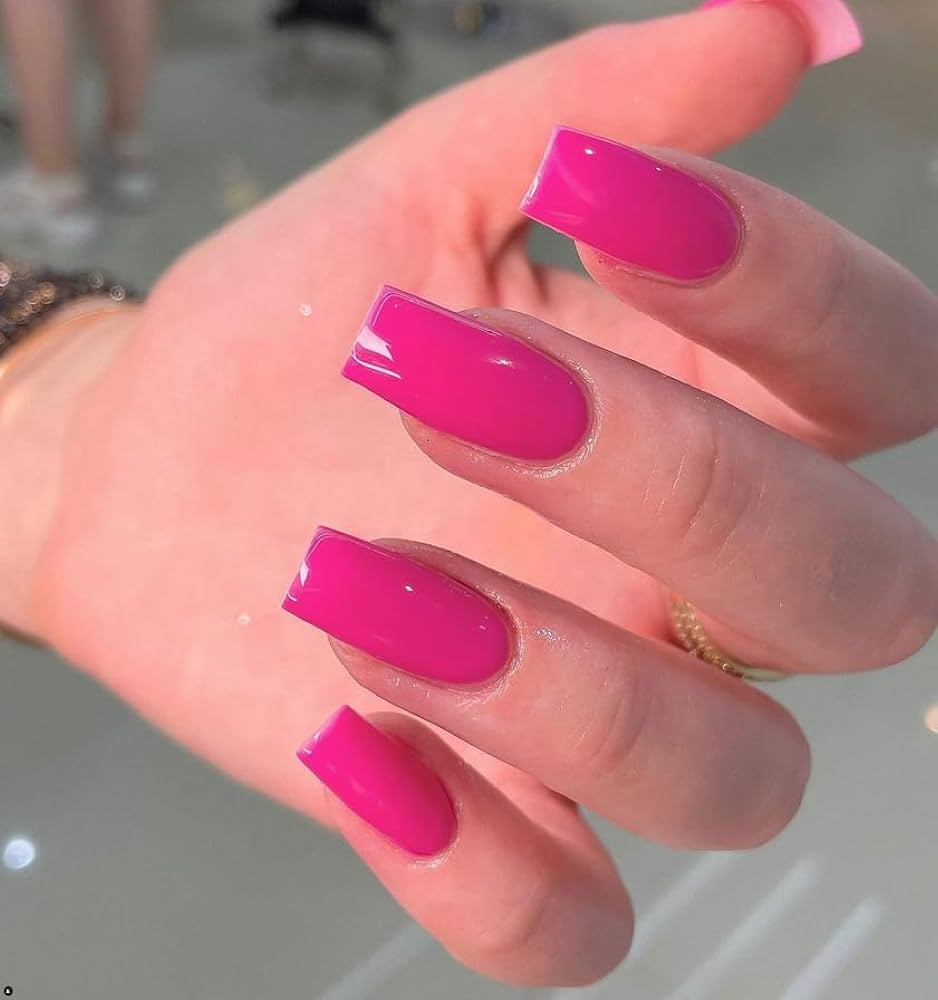 unha em gel rosa