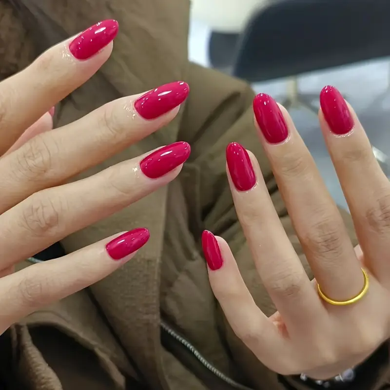 unha em gel rosa