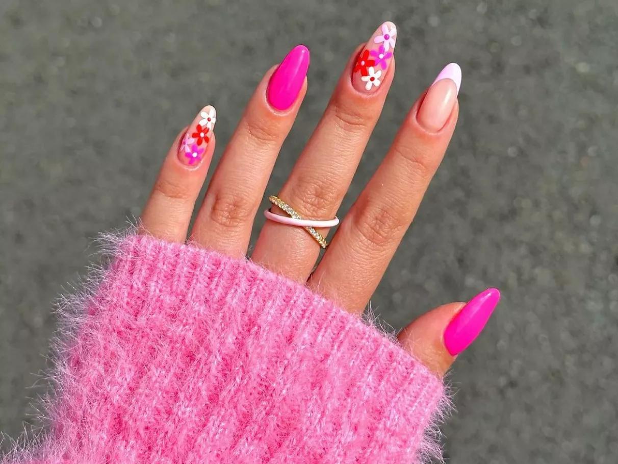 unha degradê pink