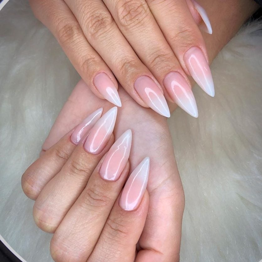 unha stiletto sem alongamento