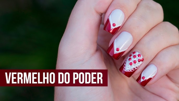 unha postiça vermelha bailarina