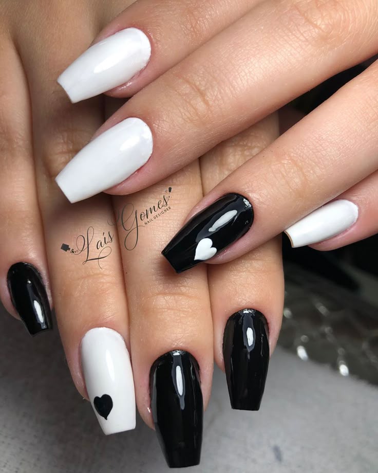 unhas preto e branco passo a passo