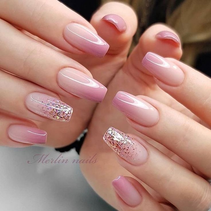 unha quadrada efeito natural gel
