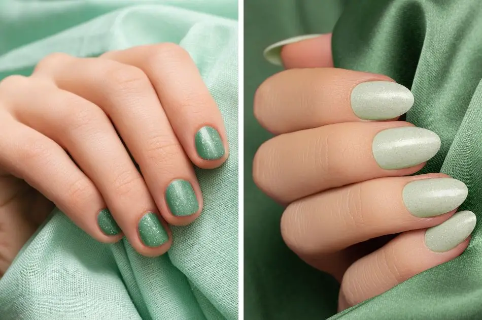 esmalte verde para vestido
