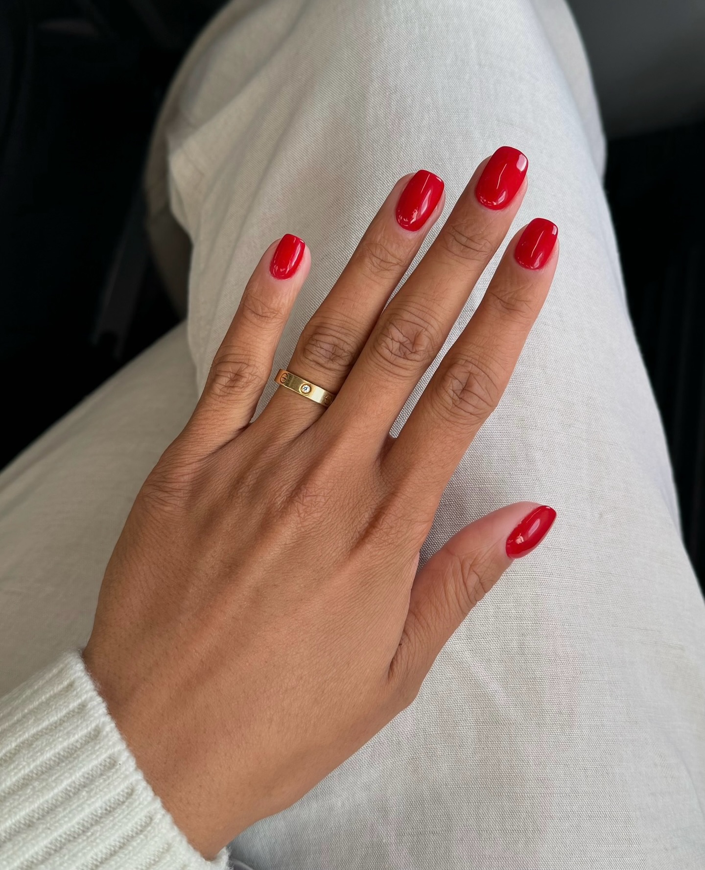 unhas vermelhas em gel