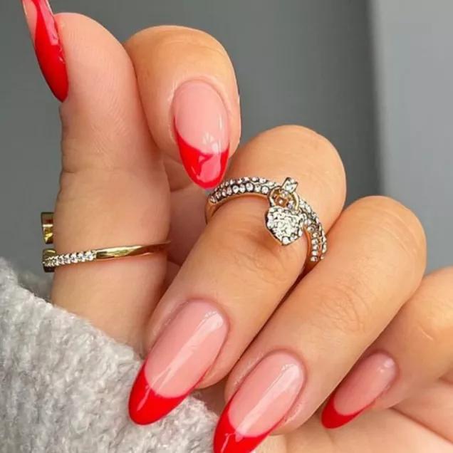 unhas postiças almond curtas