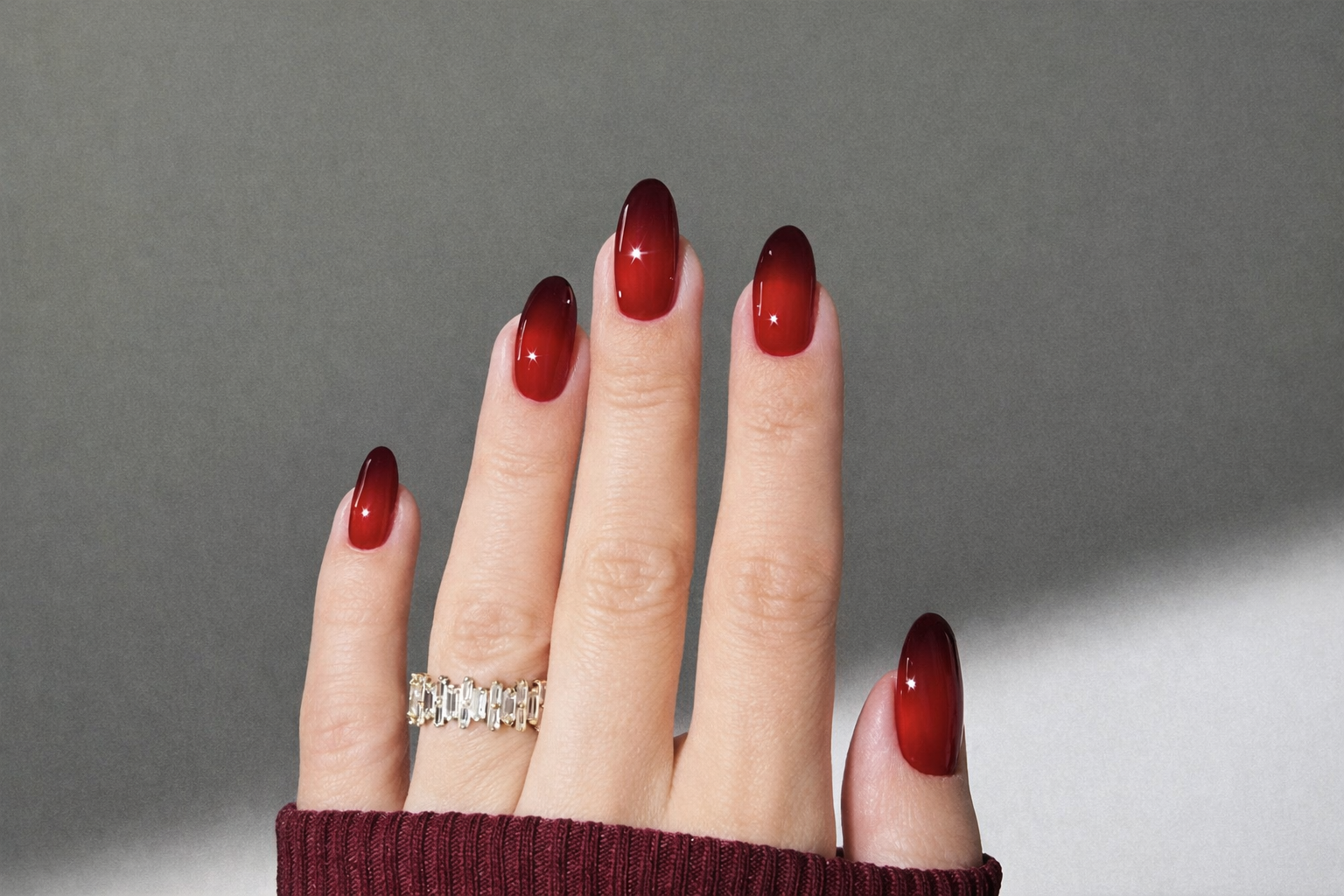unhas amendoada elegantes