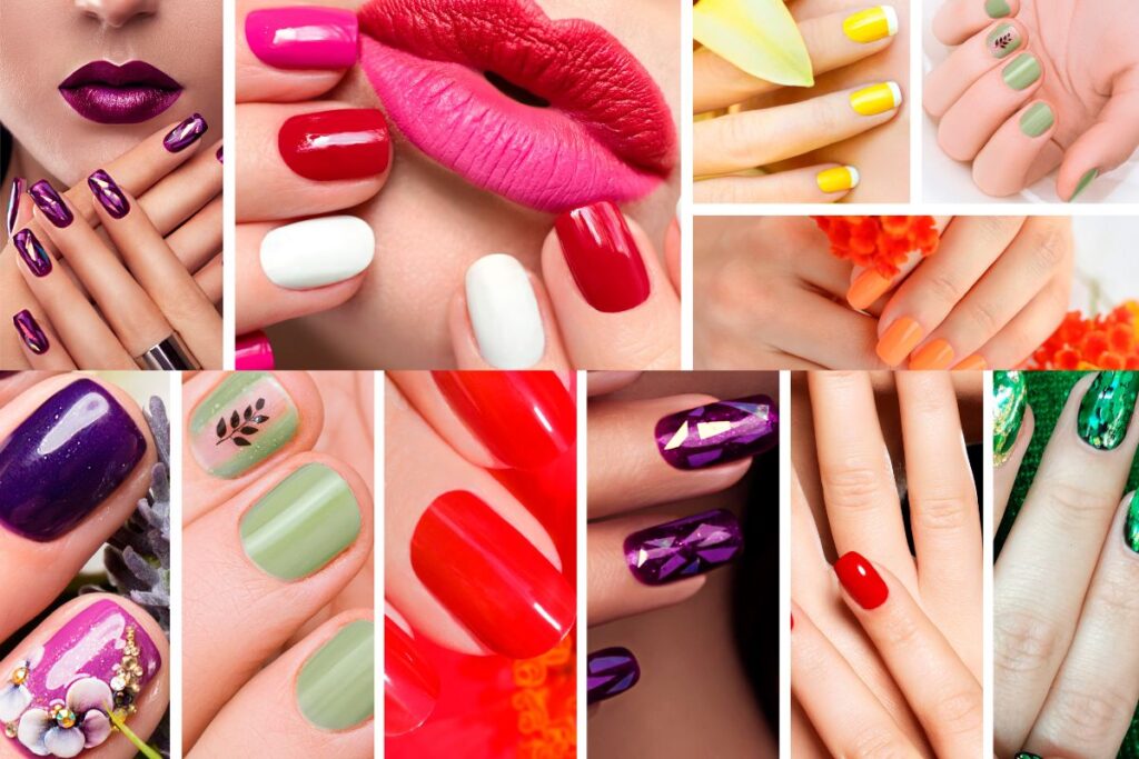 unhas em gel decoradas