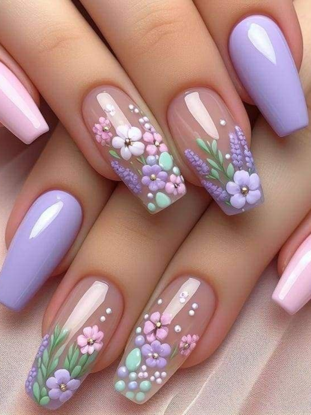 unhas de gel com pedrarias discretas