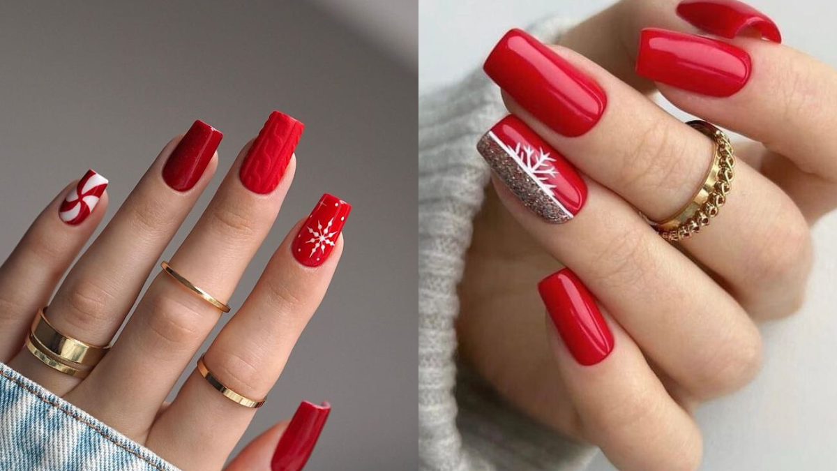 unhas minimalistas para o natal