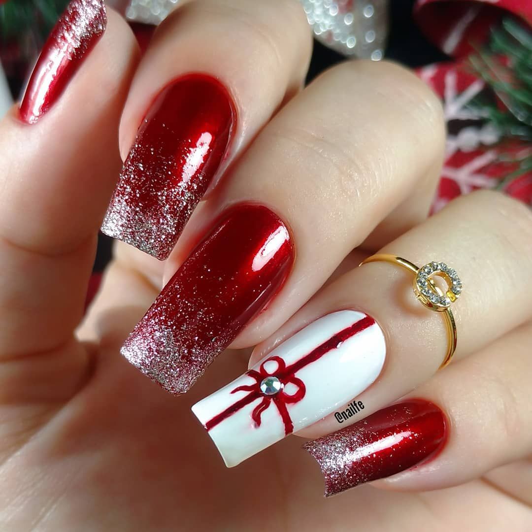 tendências de unhas de gel para o natal 2026