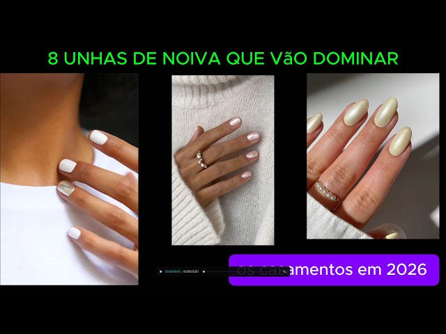 unhas de noiva em gel 2026