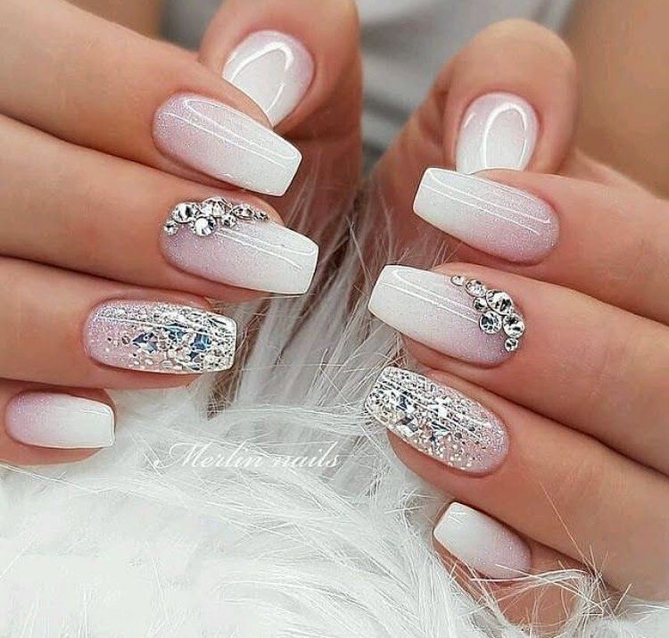 unhas francesinha gel noiva