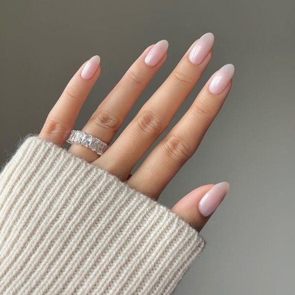 unhas de noiva em gel naturais