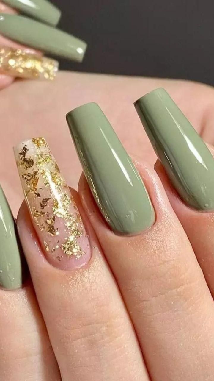 unhas fosca verde oliva