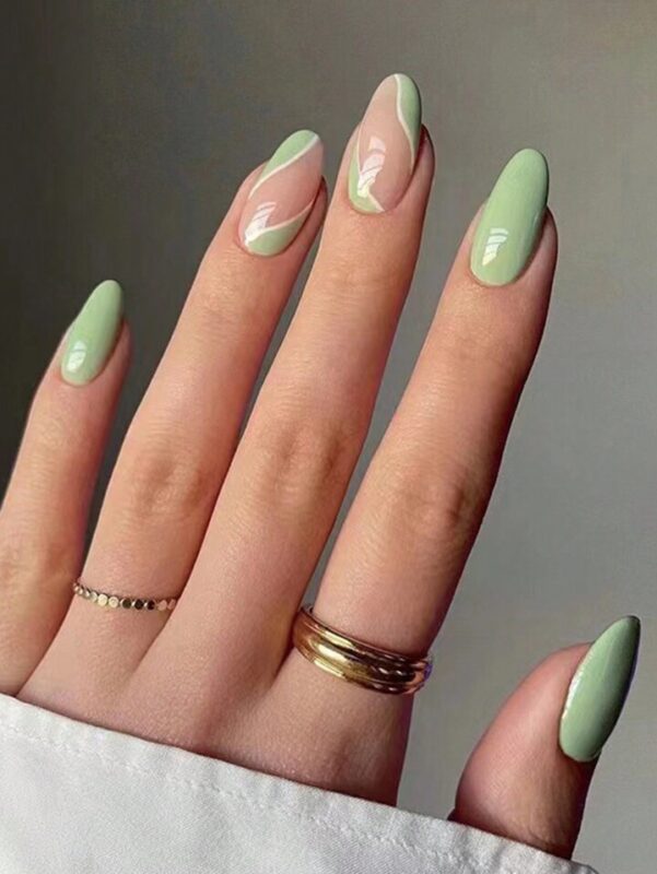 unhas decoradas com azeitonas