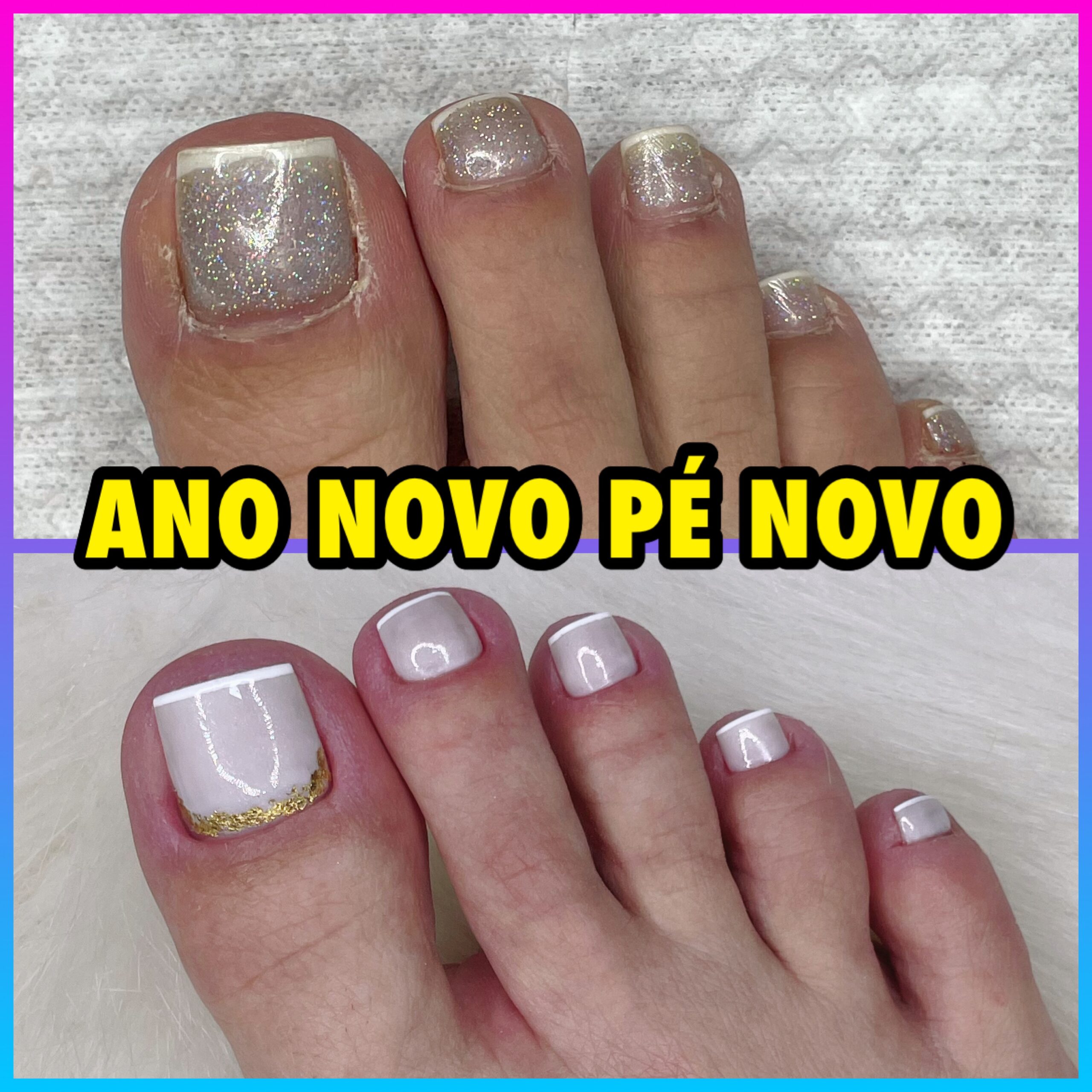 Unhas neutras para pés