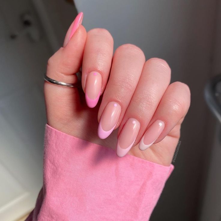 Unhas ombré rosa