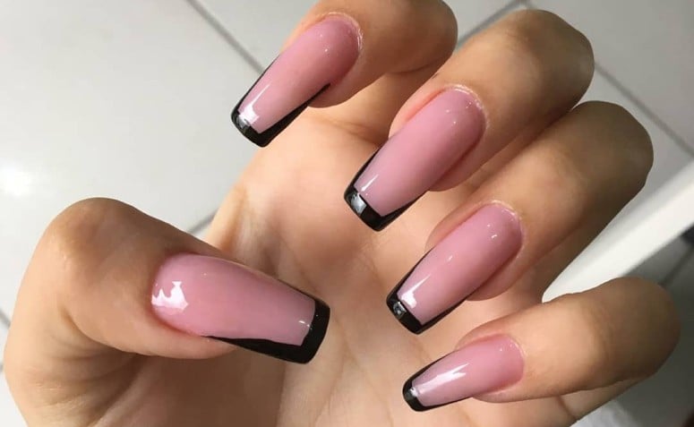 unhas de fibra de vidro decoradas simples