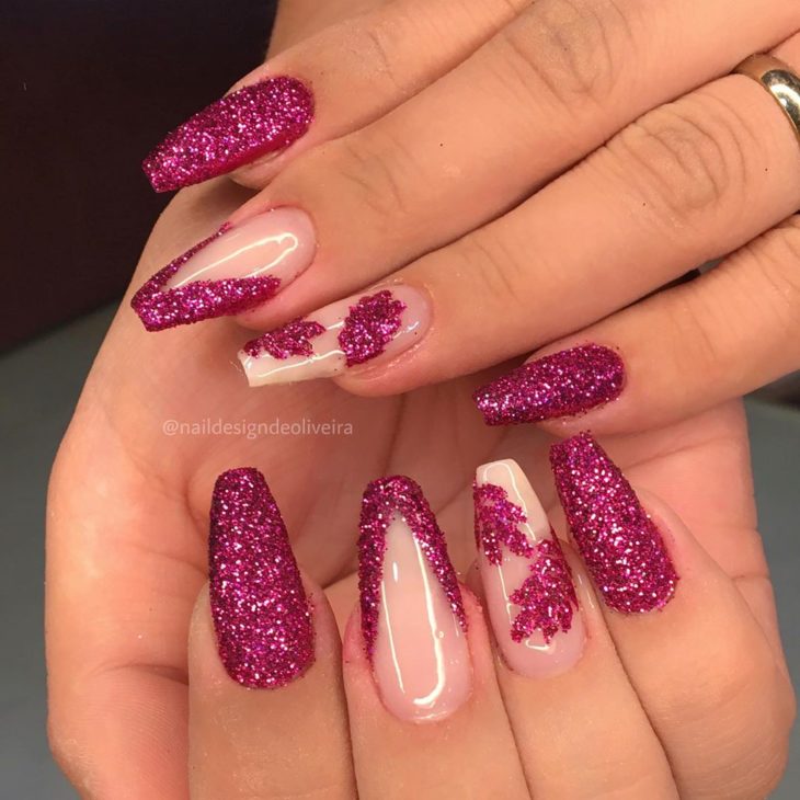 unhas de fibra de vidro decoradas baby boomer