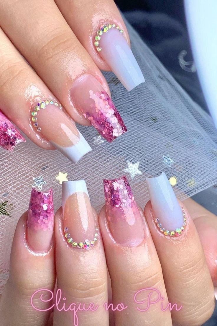 unhas de fibra de vidro decoradas simples