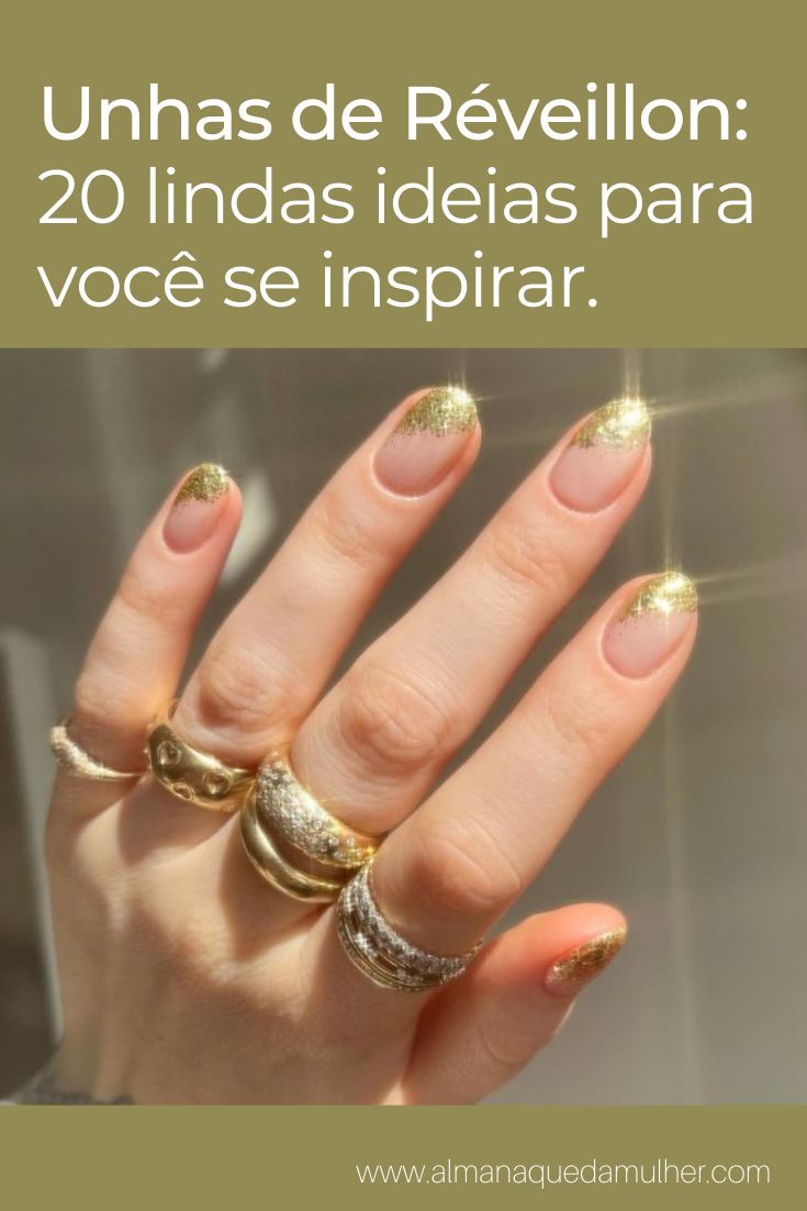 unhas com glitter ano novo 2026