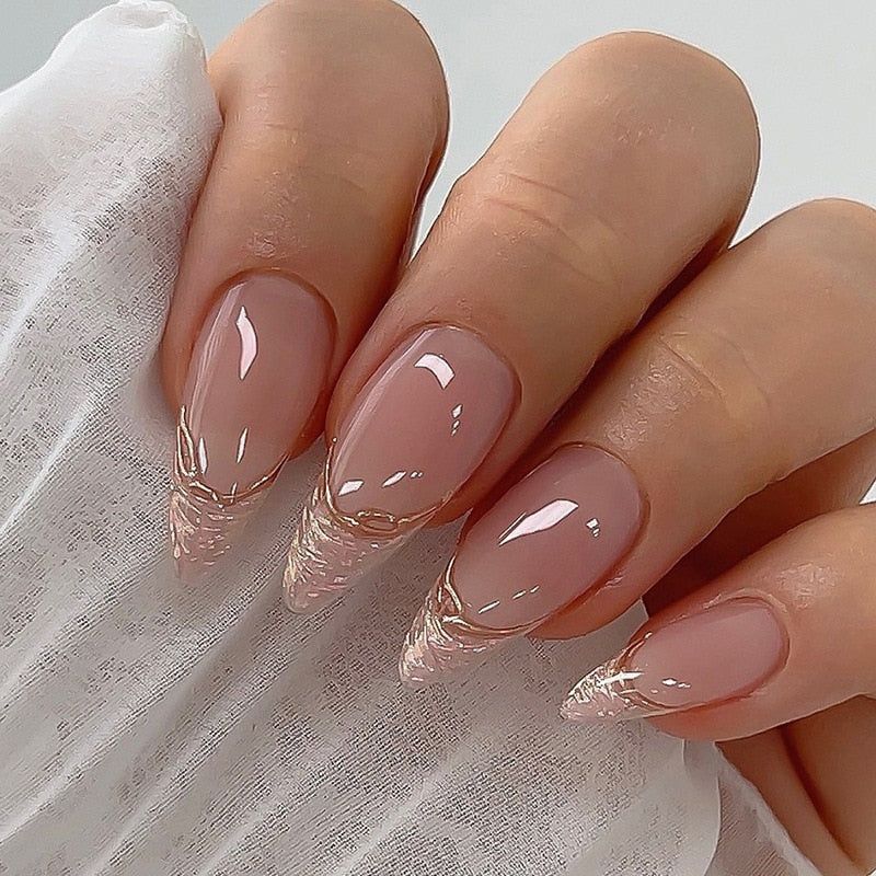 unhas com glitter degradê