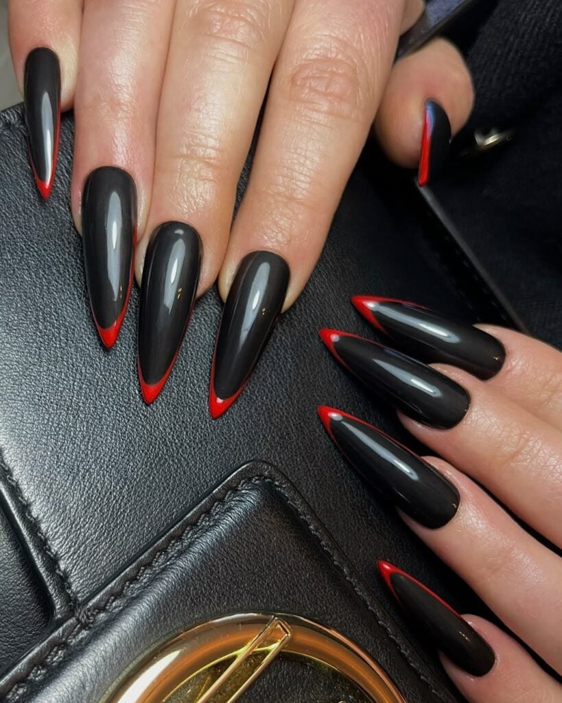 unhas stiletto minimalistas