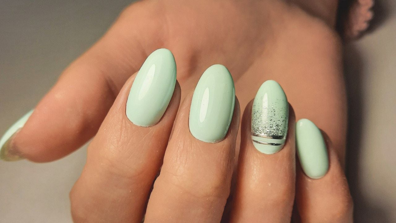 manicure verde em casa