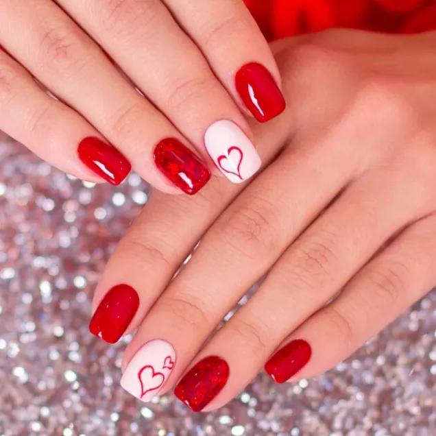 nail art vermelha sofisticada