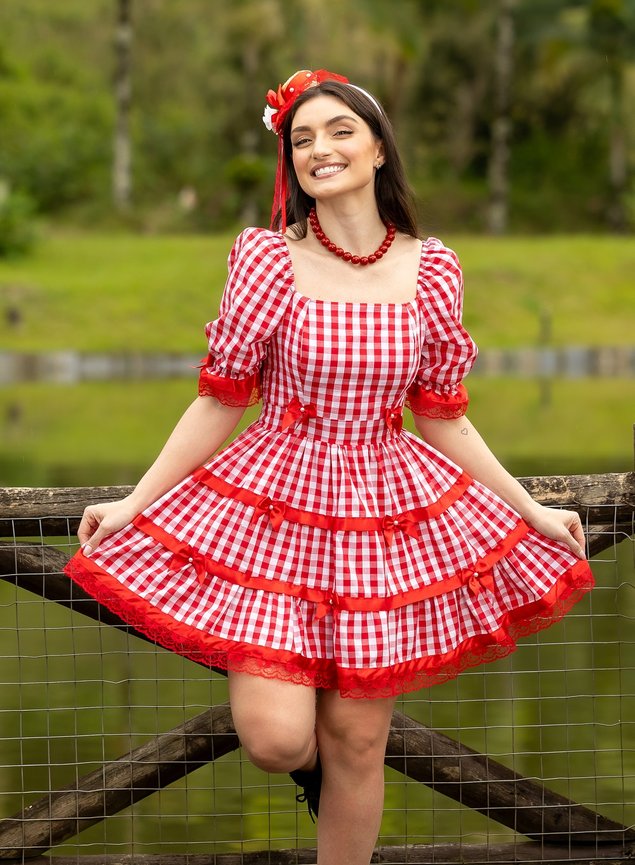 vestido caipira infantil