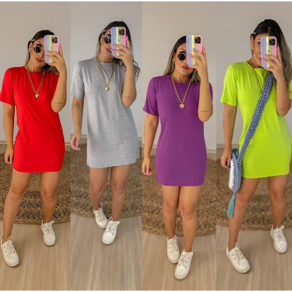 vestido camiseta longo